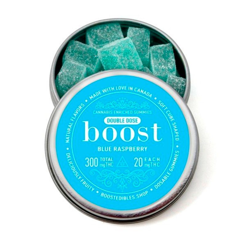 Boost-Edibles-Gummy-Blue-Raspberry-300mg-THC