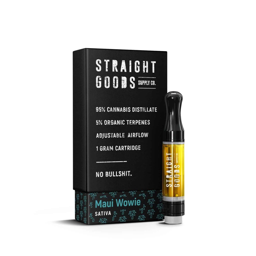 Straight Goods distillate cartridges Maui wowie