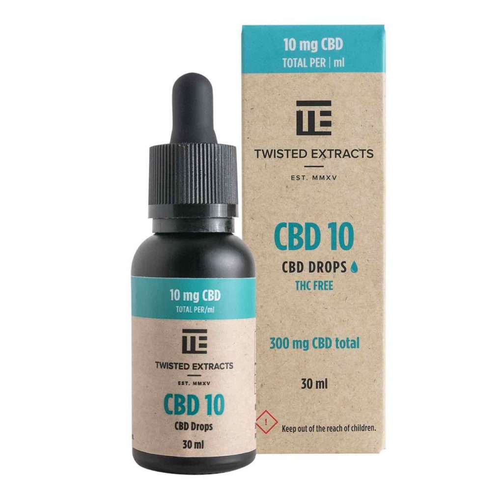 Twisted Extracts CBD 10 Oil Tincture Drops 300mg (Orange Flavour)