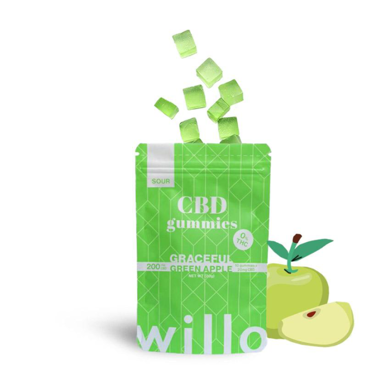 Willo-–-200mg-CBD-Sour-Green-Apple-Gummies