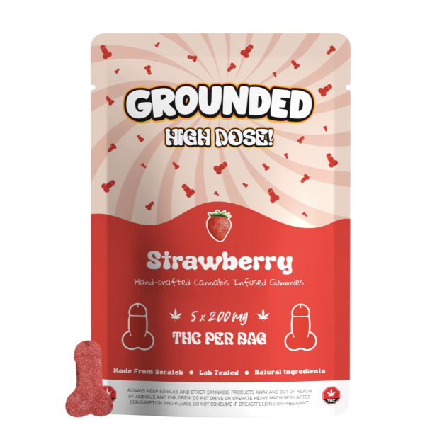 Grounded-High-Dose-Cocks-–-Strawberry-1000mg-Gummies