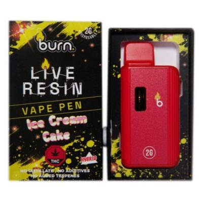 Burn Live Resin Disposable Vapes – Ice Cream Cake (2 Gram) | Buy Weed ...