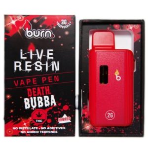 Burn-Live-Resin-Disposable-Vapes-–-Death-Bubba-Indica-2-Gram