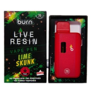 Burn-Live-Resin-Disposable-Vapes-–-Lime-Skunk-Sativa-2-Gram
