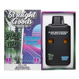 Straight Goods LCD Screen Dual Chamber Vape – Pine Tar + Mazar Kush (3 Grams + 3 Grams)