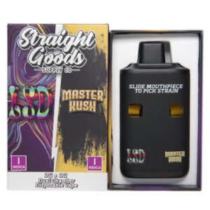 Straight Goods LCD Screen Dual Chamber Vape – LSD + Master Kush (3 Grams + 3 Grams)