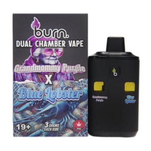 6 Gram Dual Chamber Burn Disposable Vape – Grand Mommy Purple + Blue  Lobster (3+3 Gram) | Buy Weed Online