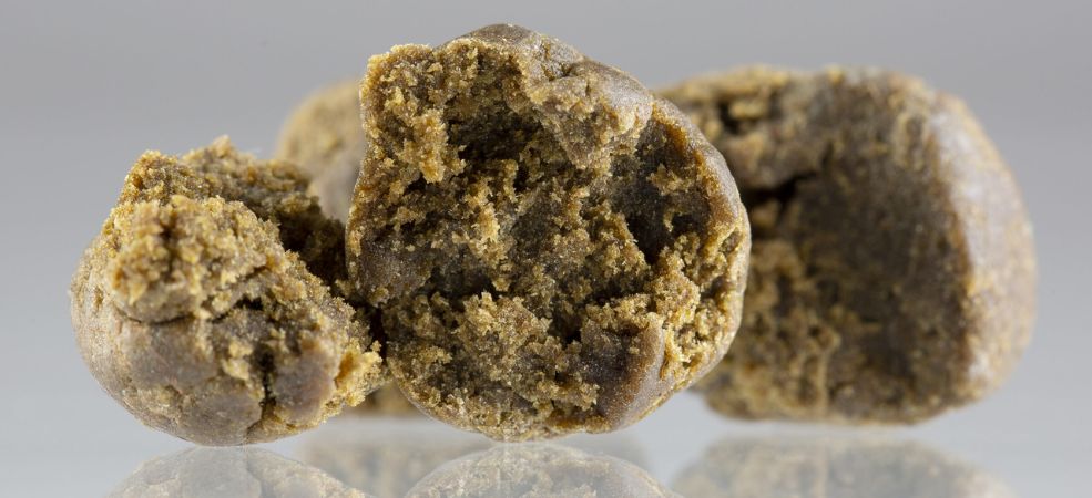 Hash is a concentrated form of weed that's derived from fresh cannabis plants. Note that hash is different from cannabis buds since it comes from resin. 