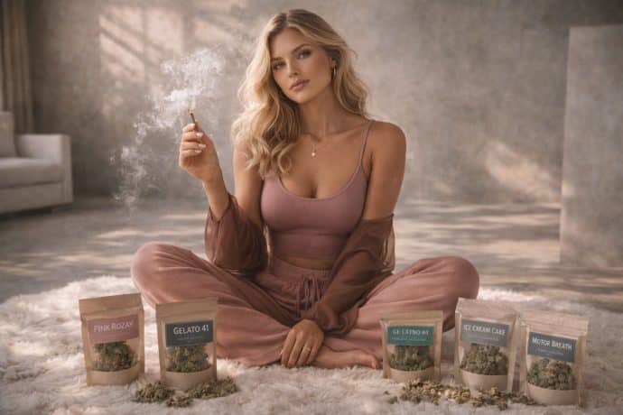 luxury-cannabis-unboxing-blonde-model